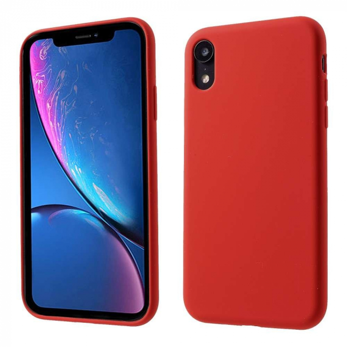 Husa protectie Flippy compatibila cu Apple iPhone 11 Liquid Silicone Case Rosu [24]