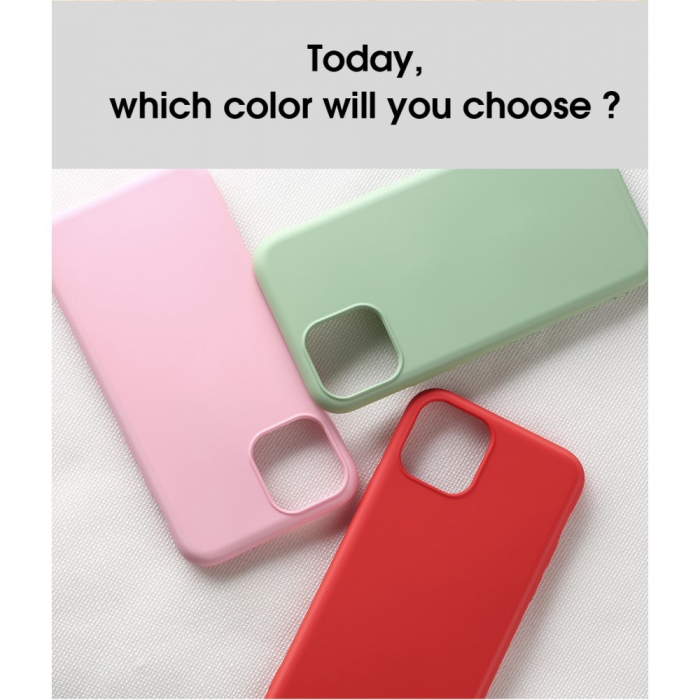 Husa protectie Flippy compatibila cu Apple iPhone 11 Liquid Silicone Case Rosu [21]