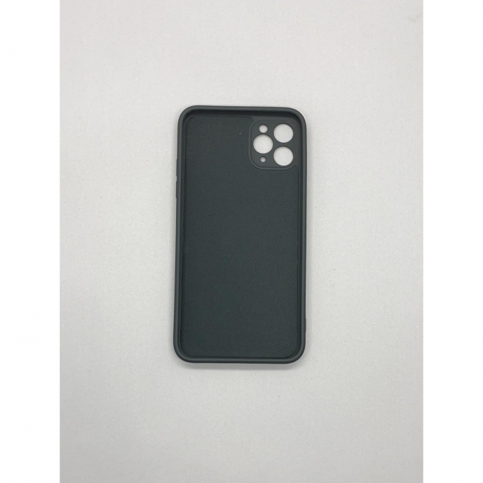 Husa protectie Flippy compatibila cu Apple iPhone 11 Pro Max Liquid Silicone Ring cu suport rotativ Negru [8]