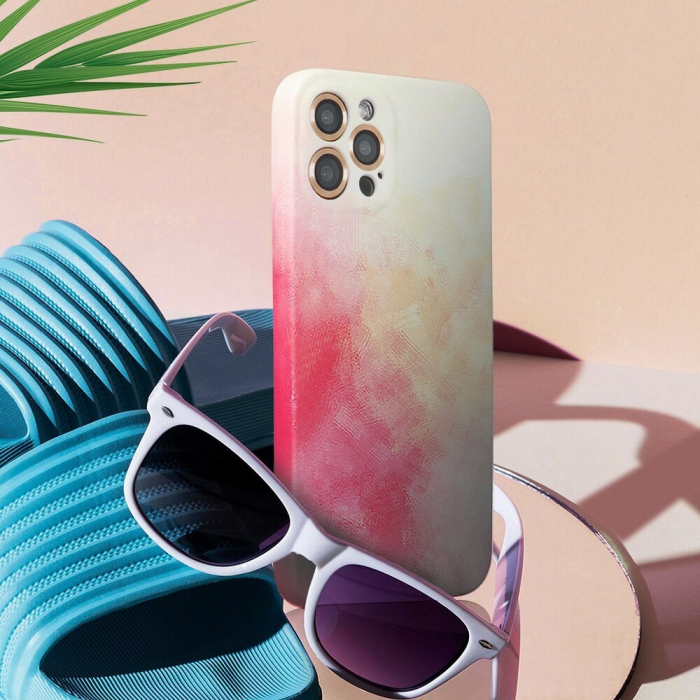 Husa protectie Flippy compatibila cu Apple iPhone 11 Pro Max Tpu Ombre, Galben/Roz [14]