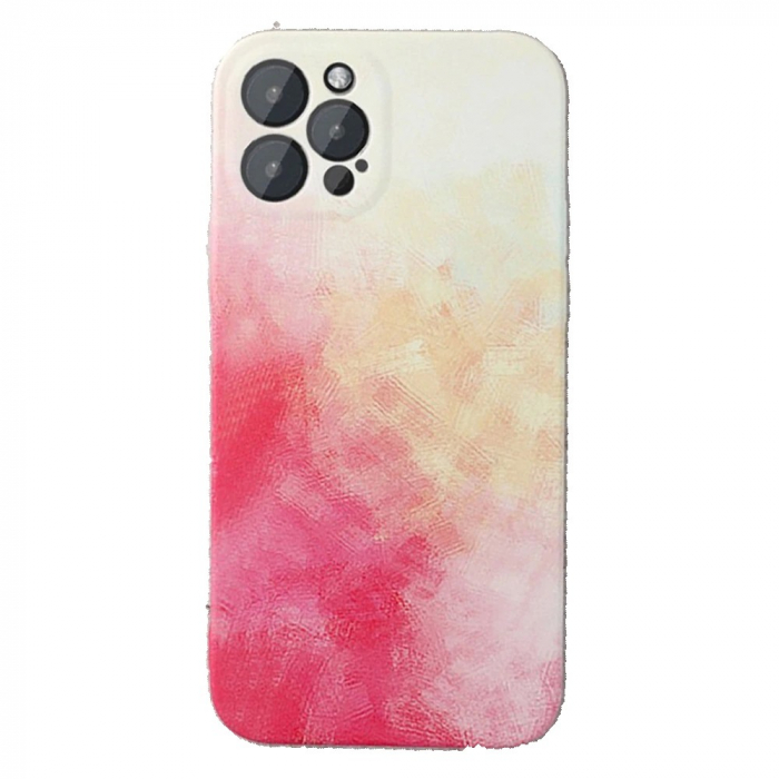 Husa protectie Flippy compatibila cu Apple iPhone 11 Pro Max Tpu Ombre, Galben/Roz [1]