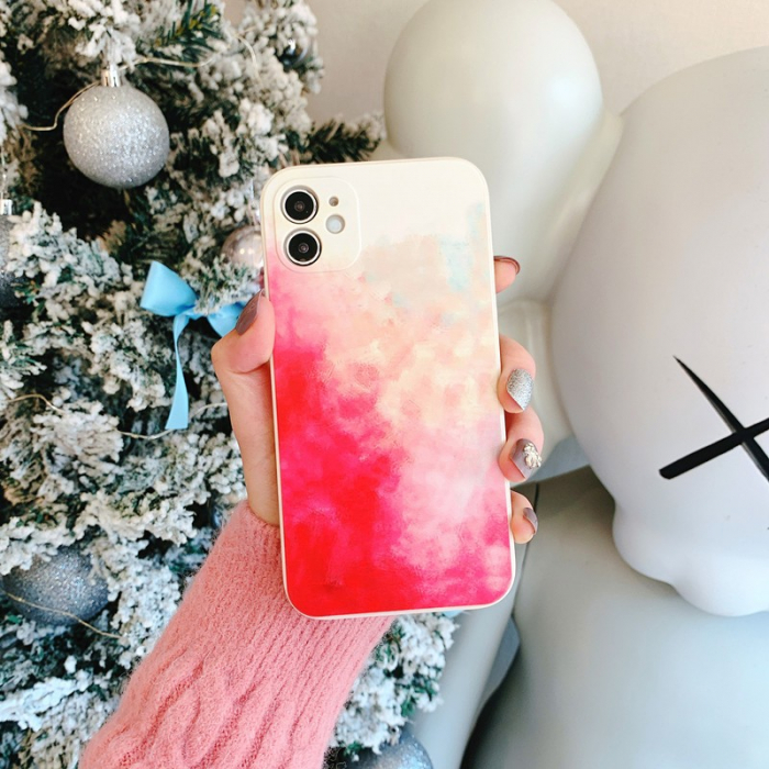 Husa protectie Flippy compatibila cu Apple iPhone 11 Pro Max Tpu Ombre, Galben/Roz [12]