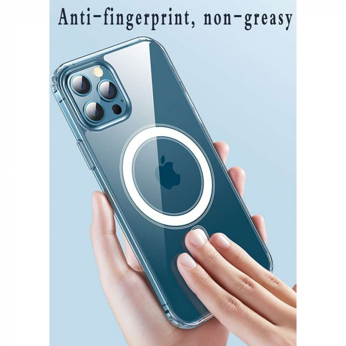 Husa protectie Flippy compatibila cu Apple iPhone 12/12 Pro Mag Safe Silicone Transparent [2]