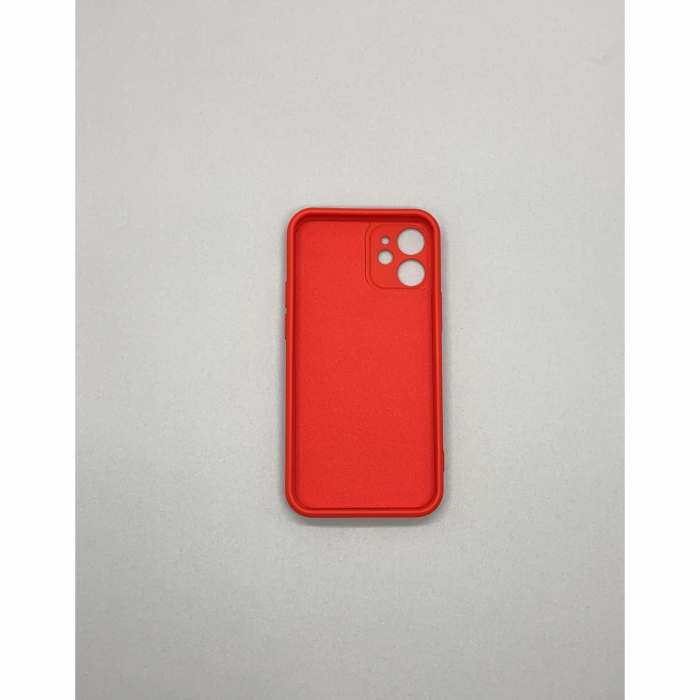 Husa protectie Flippy compatibila cu Apple iPhone 12 Liquid Silicone Ring cu suport rotativ Rosu [11]