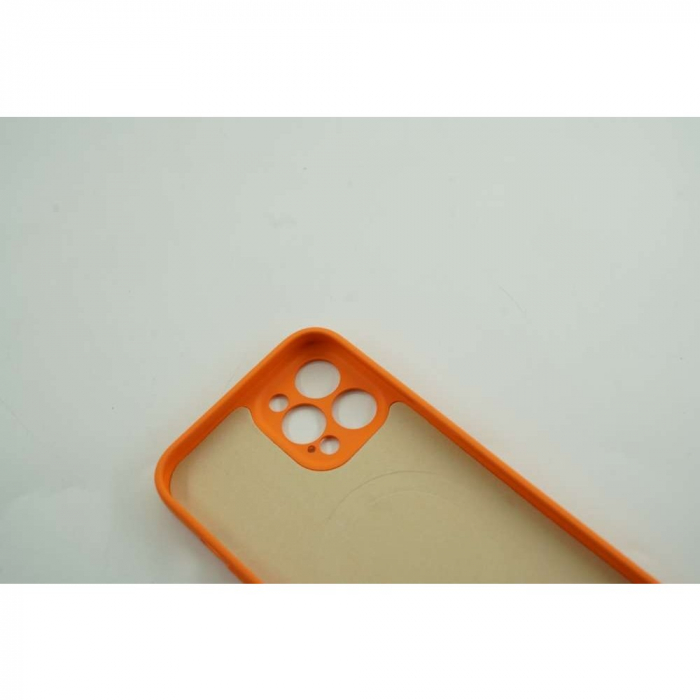 Husa protectie Flippy compatibila cu Apple iPhone 12 Mag Safe Silicone Portocaliu [5]
