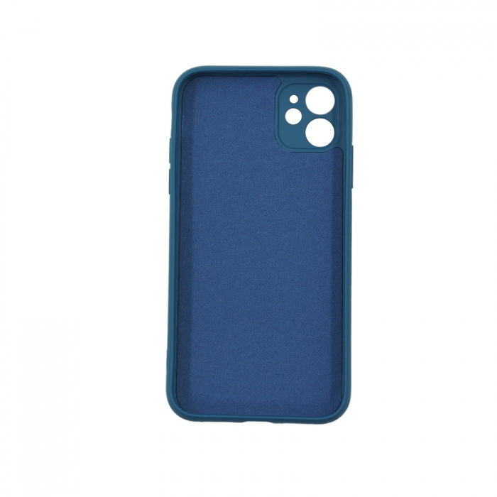 Husa protectie Flippy compatibila cu Apple iPhone 12 Mini Liquid Silicone Case Albastru inchis [2]