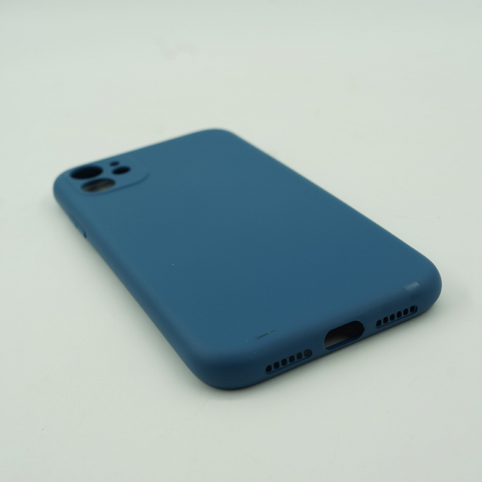 Husa protectie Flippy compatibila cu Apple iPhone 12 Mini Liquid Silicone Case Albastru inchis [6]