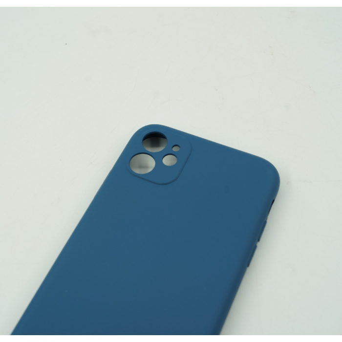Husa protectie Flippy compatibila cu Apple iPhone 12 Mini Liquid Silicone Case Albastru inchis [4]