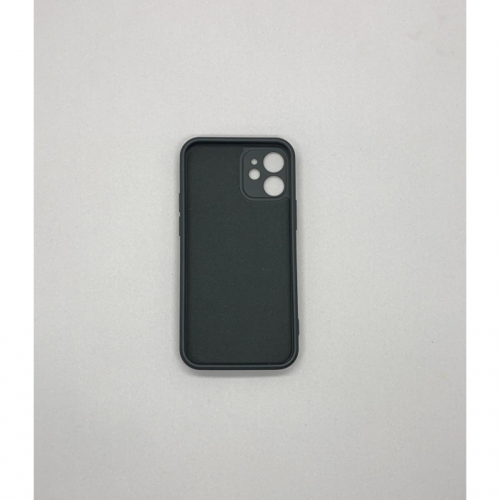 Husa protectie Flippy compatibila cu Apple iPhone 12 Mini Liquid Silicone Ring cu suport rotativ Negru [9]