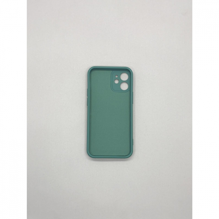 Husa protectie Flippy compatibila cu Apple iPhone 12 Mini Liquid Silicone Ring cu suport rotativ Verde [8]