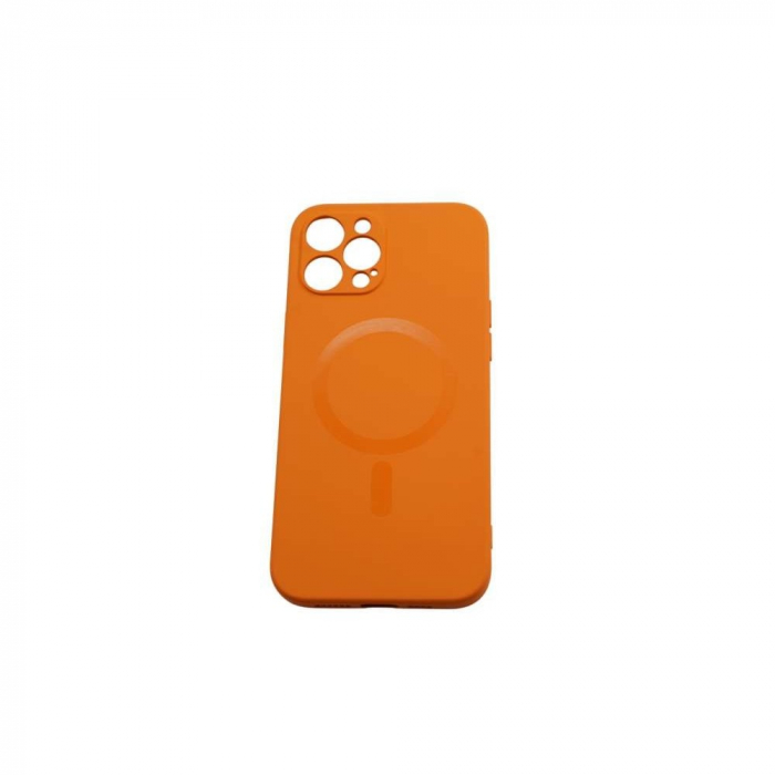 Husa protectie Flippy compatibila cu Apple iPhone 12 Mini Mag Safe Silicone Portocaliu [2]