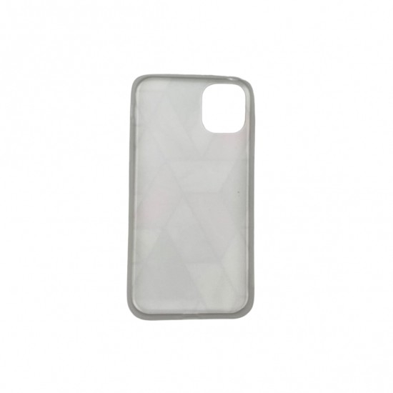 Husa protectie Flippy compatibila cu Apple iPhone 12 Mini Soft IMD TPU Marble Geometric Alb [4]