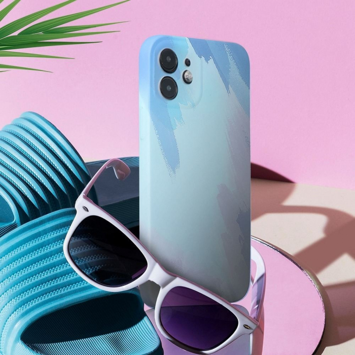 Husa protectie Flippy compatibila cu Apple iPhone 12 Mini Tpu Ombre, Galben/Roz [12]
