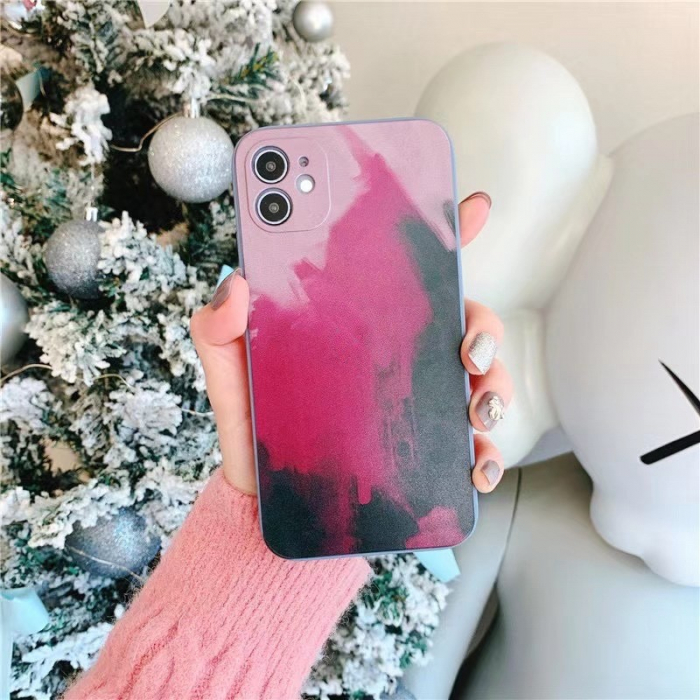 Husa protectie Flippy compatibila cu Apple iPhone 12 Mini Tpu Ombre, Negru/Mov/Roz [13]