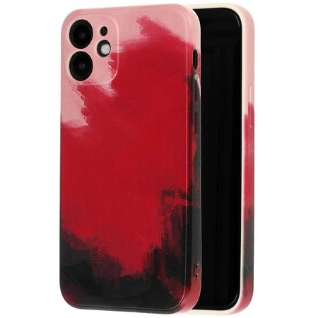 Husa protectie Flippy compatibila cu Apple iPhone 12 Mini Tpu Ombre, Negru/Mov/Roz [15]