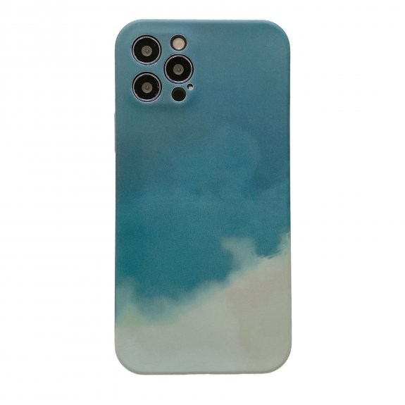 Husa protectie Flippy compatibila cu Apple iPhone 12 Mini Tpu Ombre, Verde/Alb [11]