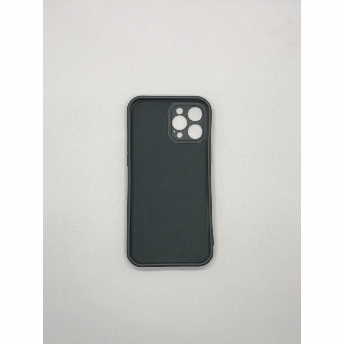 Husa protectie Flippy compatibila cu Apple iPhone 12 Pro Max Liquid Silicone Ring cu suport rotativ Negru [8]