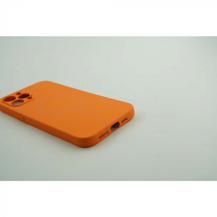 Husa protectie Flippy compatibila cu Apple iPhone 12 Pro Max Mag Safe Silicone Portocaliu [6]