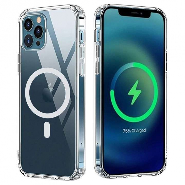 Husa protectie Flippy compatibila cu Apple iPhone 12 Pro Max Mag Safe Silicone Transparent [1]