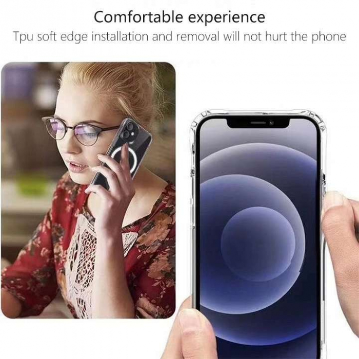 Husa protectie Flippy compatibila cu Apple iPhone 12 Pro Max Mag Safe Silicone Transparent [4]