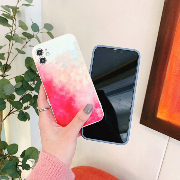 Husa protectie Flippy compatibila cu Apple iPhone 12 Pro Max Tpu Ombre, Roz/Galben [13]