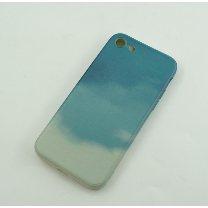 Husa protectie Flippy compatibila cu Apple iPhone 12 Pro Max Tpu Ombre, Verde/Alb [3]
