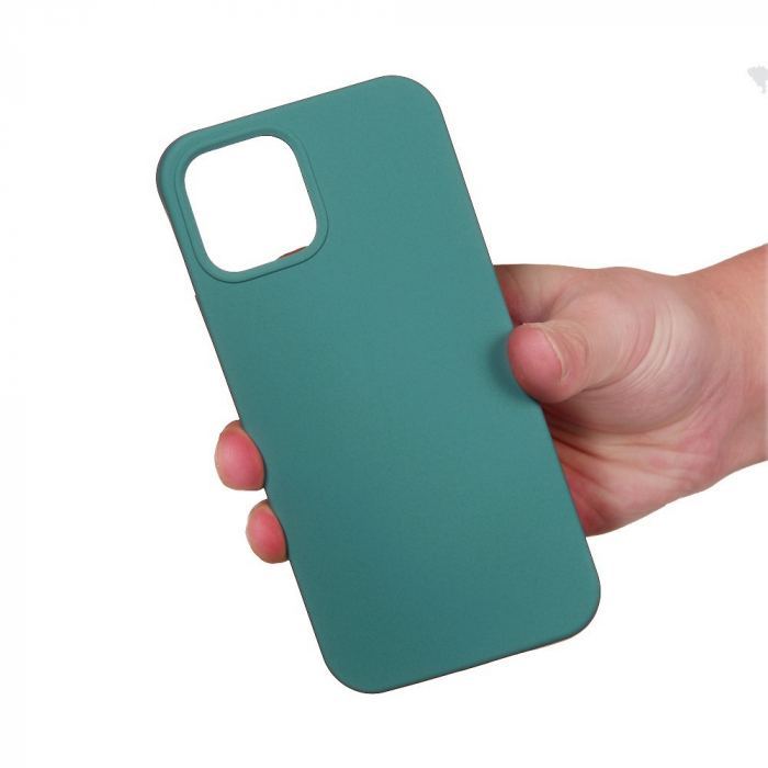 Husa protectie Flippy compatibila cu Apple iPhone 13 Liquid Silicone Verde [3]