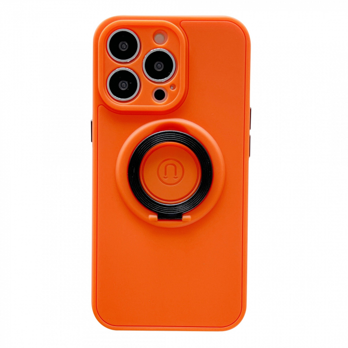 Husa protectie Flippy compatibila cu Apple iPhone 13 Mag Safe Silicone Portocaliu [1]