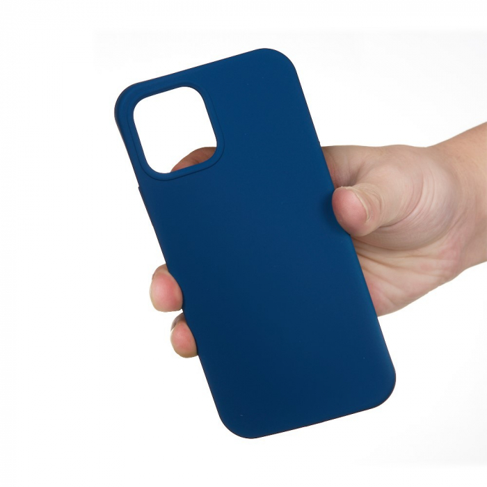 Husa protectie Flippy compatibila cu Apple iPhone 13 Mini Liquid Silicone Albastru Inchis [3]