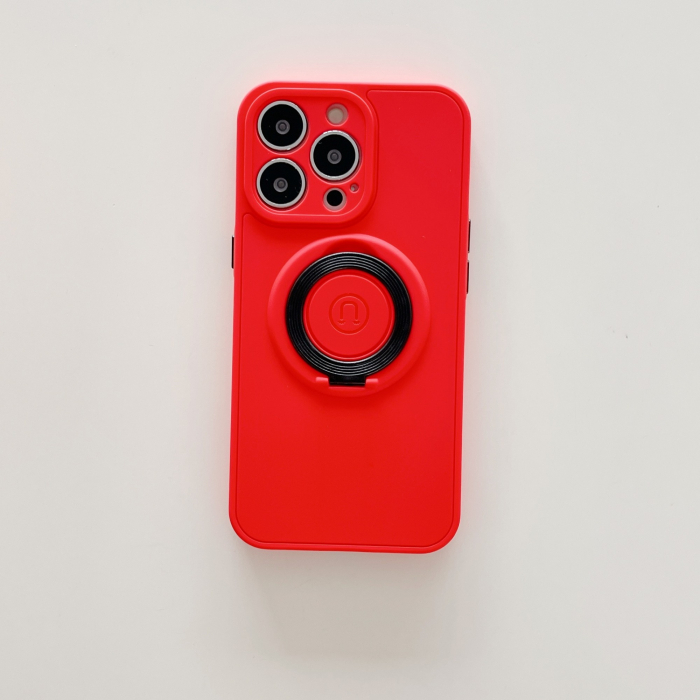 Husa protectie Flippy compatibila cu Apple iPhone 13 Mini Mag Safe Silicone Rosu [3]