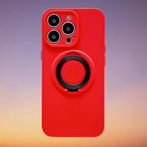 Husa protectie Flippy compatibila cu Apple iPhone 13 Pro Mag Safe Silicone Rosu [3]