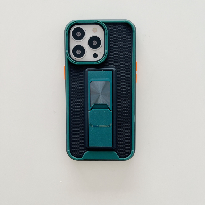 Husa protectie Flippy compatibila cu Apple iPhone 13 Pro Max Defender Model 5 cu suport,Verde [3]