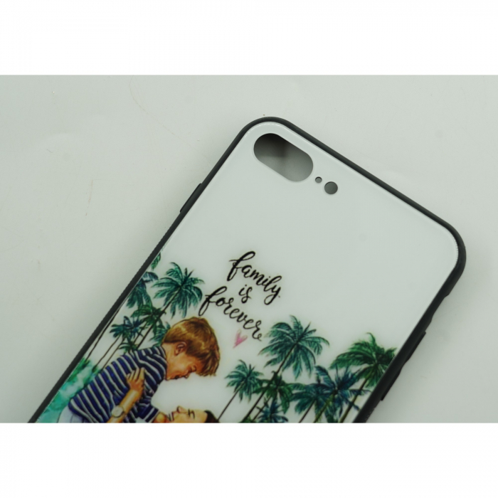 Husa protectie Flippy compatibila cu Apple iPhone 13 Pro Max Glass print Family is Forever Multicolor [5]