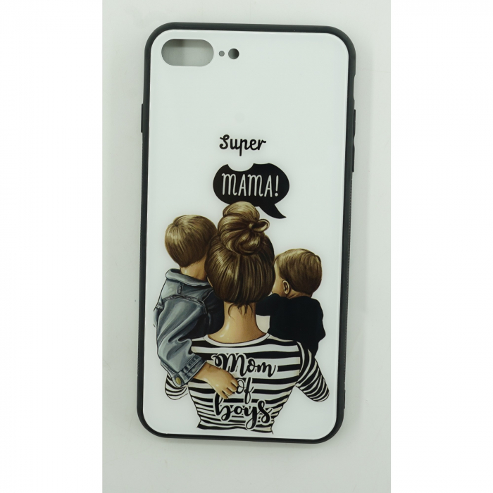 Husa protectie Flippy compatibila cu Apple iPhone 13 Pro Max Glass print Super Mom Multicolor [2]