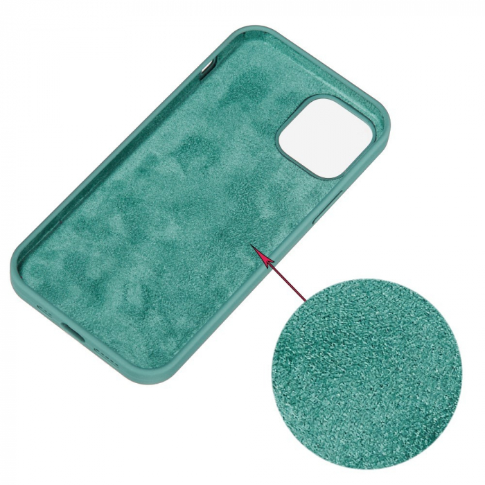 Husa protectie Flippy compatibila cu Apple iPhone 13 Pro Max Liquid Silicone Verde [5]