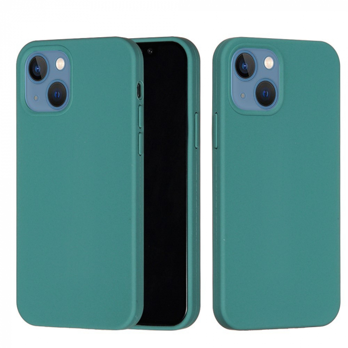 Husa protectie Flippy compatibila cu Apple iPhone 13 Pro Max Liquid Silicone Verde [2]