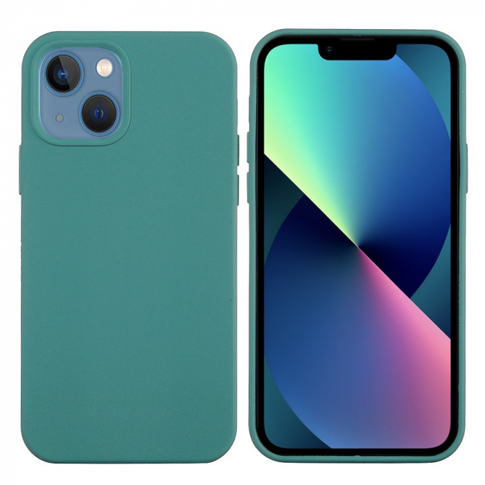 Husa protectie Flippy compatibila cu Apple iPhone 13 Pro Max Liquid Silicone Verde [1]