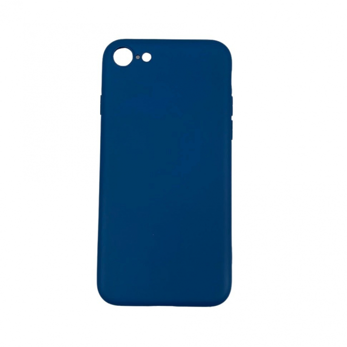 Husa protectie Flippy compatibila cu Apple iPhone 7/8/SE 2020 Liquid Silicone Case Albastru Inchis [19]