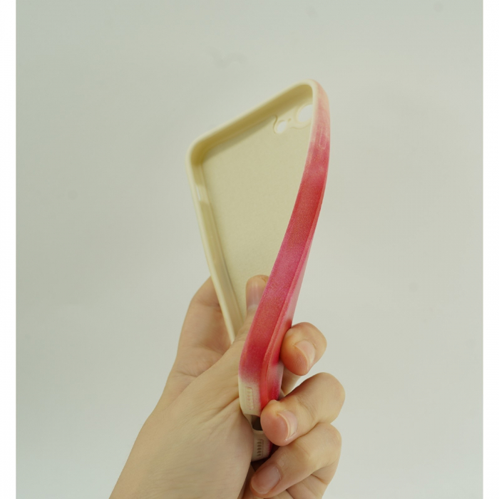 Husa protectie Flippy compatibila cu Apple iPhone XR Tpu Ombre, Roz/Galben [6]