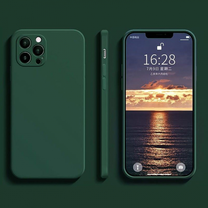 Husa protectie Flippy compatibila cu Apple iPhone XS Max Liquid Silicone Verde [3]