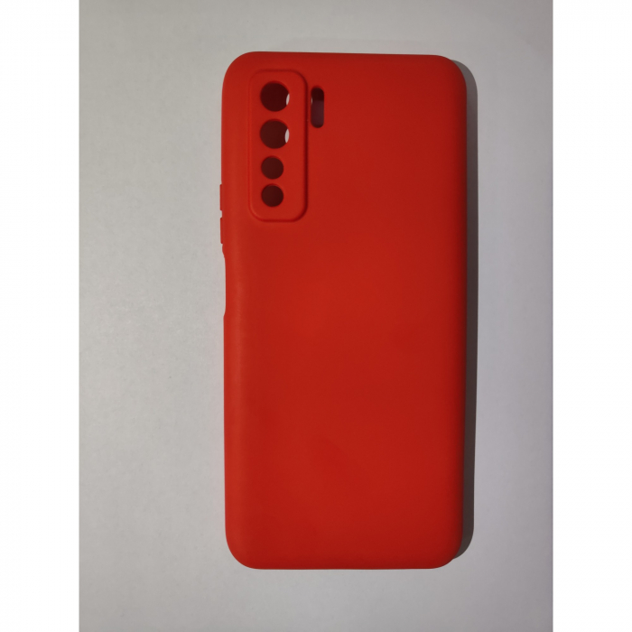 Husa protectie Flippy compatibila cu Huawei P40 Lite 5G Liquid Silicone Case Rosu [2]