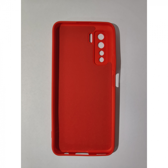 Husa protectie Flippy compatibila cu Huawei P40 Lite 5G Liquid Silicone Case Rosu [3]