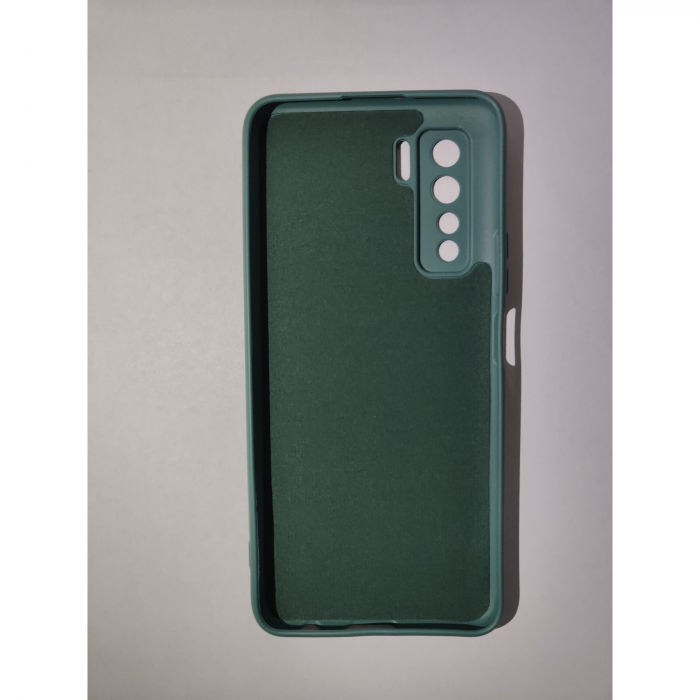Husa protectie Flippy compatibila cu Huawei P40 Lite 5G Liquid Silicone Case Verde [3]
