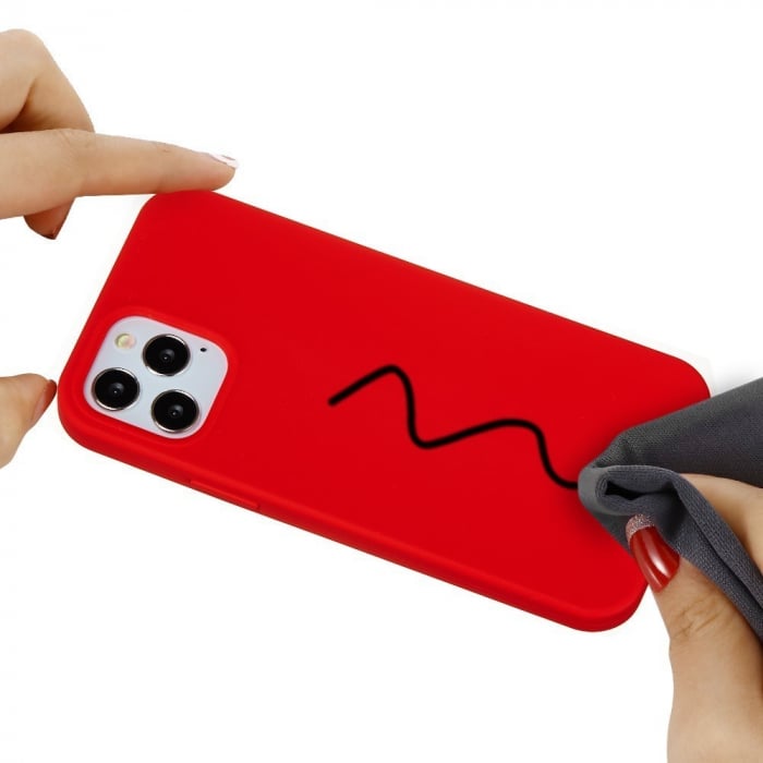 Husa protectie Flippy compatibila cu Huawei P40 Pro Liquid Silicone Case Fucshia [5]