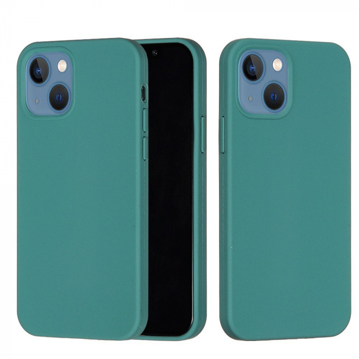 Husa protectie Flippy compatibila cu Huawei Y7 2019 Liquid Silicone Case Verde [1]