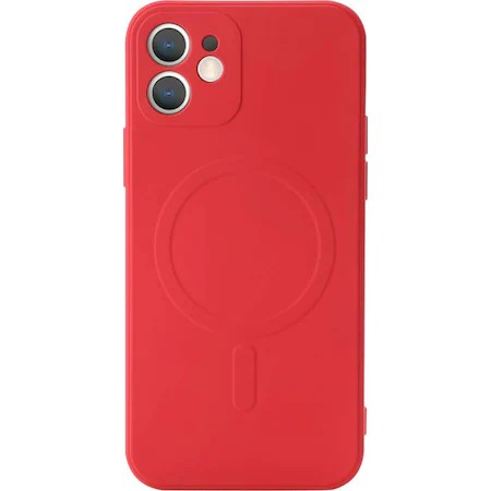 Husa protectie Flippy compatibila cu iPhone 11 (6.1) , Liquid MagSafe, ring-shaped, magnetica, Rosu [3]