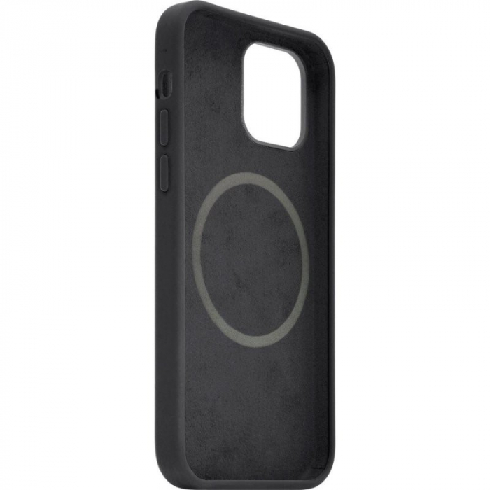 Husa protectie Flippy compatibila cu iPhone 14 Pro Max, Liquid MagSafe, ring-shaped, magnetica, Negru [2]