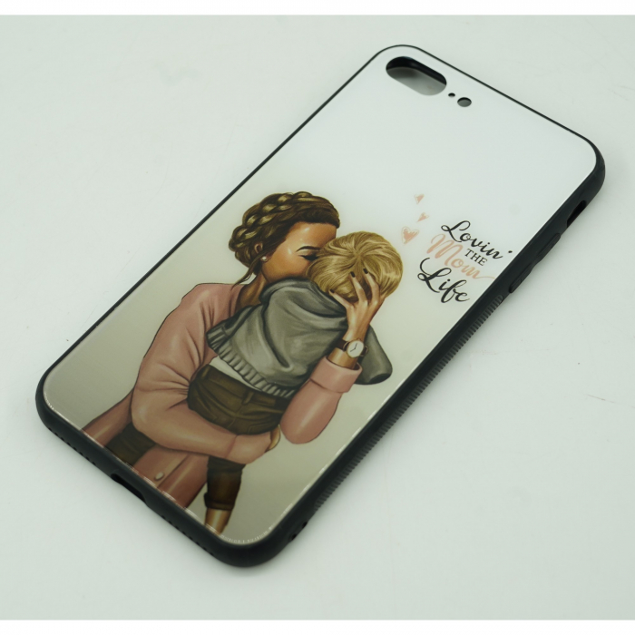 Husa protectie Flippy compatibila cu Samsung A03s Glass print Lovin the Mom Multicolor [3]