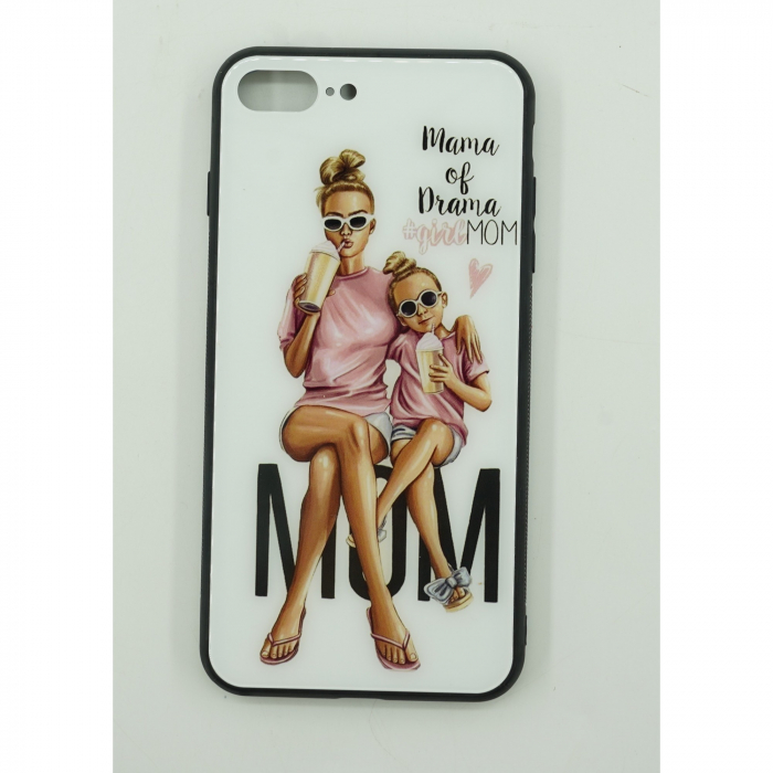 Husa protectie Flippy compatibila cu Samsung A03s Glass print Mama of Drama Multicolor [6]