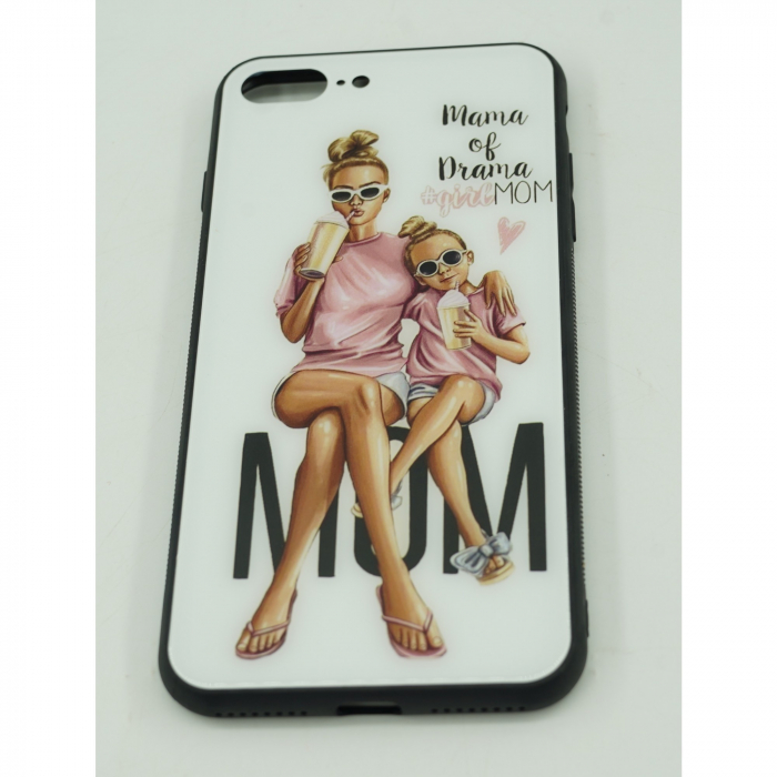 Husa protectie Flippy compatibila cu Samsung A03s Glass print Mama of Drama Multicolor [2]